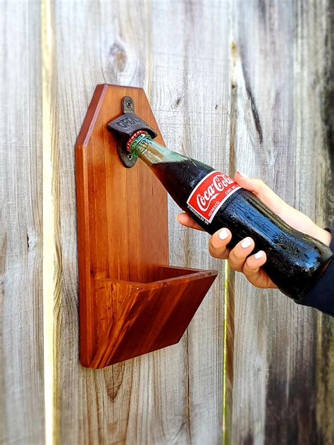 Wall Mounted Bottle Opener modern Rustic Style Beveled Edges, Opener ...