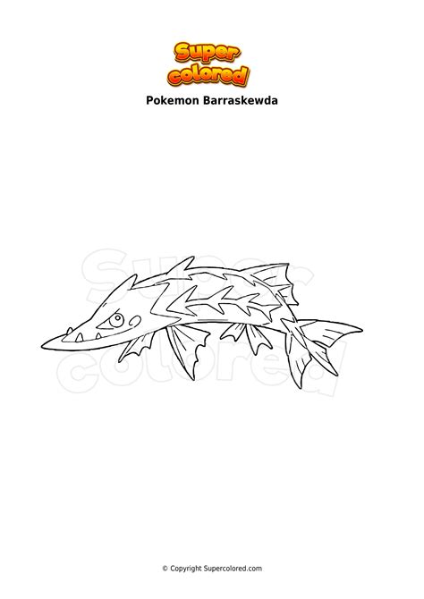 Barraskewda Coloring Pages Free Pokemon Coloring Pages Printables