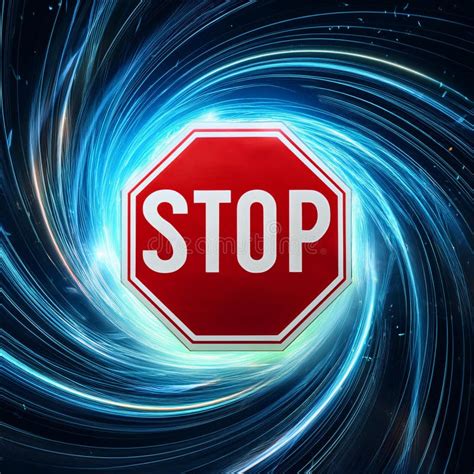 A Glowing Stop Sign Emerging From A Swirling Vortex Of Rights And Rules