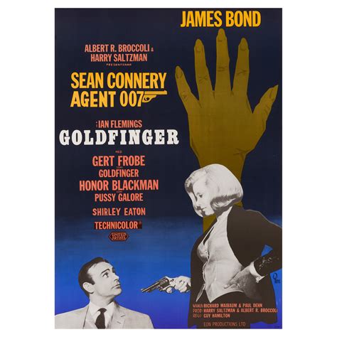 James Bond Goldfinger Original Vintage British Quad Movie Poster 1964 For Sale At 1stdibs