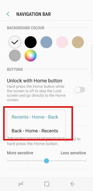 How To Customize Galaxy S8 Navigation Buttons And Navigation Bar