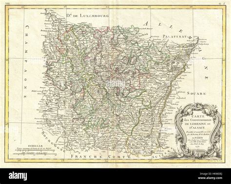 1771 Bonne Map Of Alsace And Lorraine France Geographicus