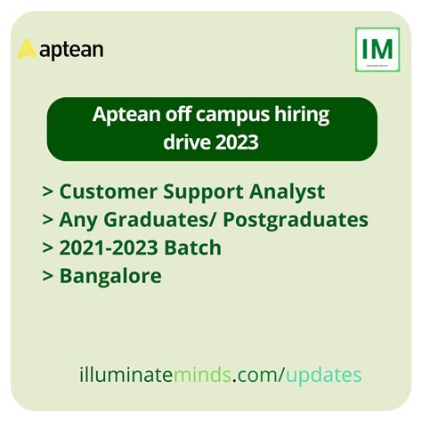 Aptean Off Campus Hiring Drive Customer Support Analyst Any