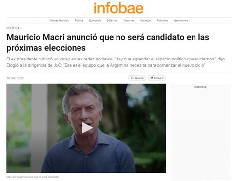 Mauricio Macri Infobae No Reportó Que Expresidente De Argentina Pidió