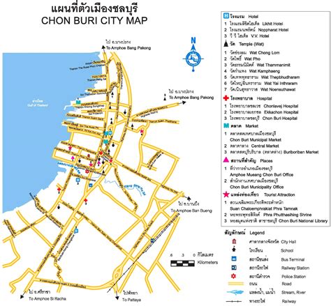 Chonburi Tourist Map - Ontheworldmap.com