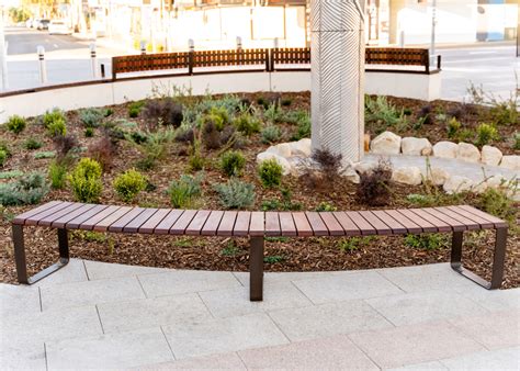 Linea Vt Curved Bench Street Furniture Australia