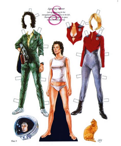 Sigourney Weaver Paper Doll By Bruce Patrick Jones In 2022 Paper Dolls Movie Stars Hooray