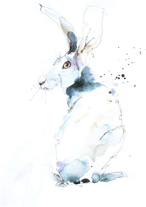 Jen Buckley Signed Print Of My Original Hare Watercolour Painting Jen