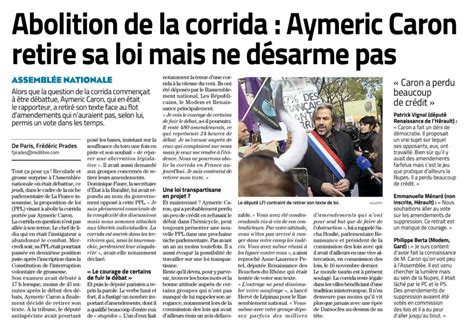 La Ppl Corrida Dans Les Colonnes Du Midi Libre Colbac