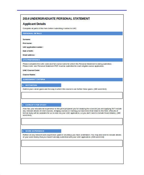 Free 46 Statement Forms In Ms Word Pdf