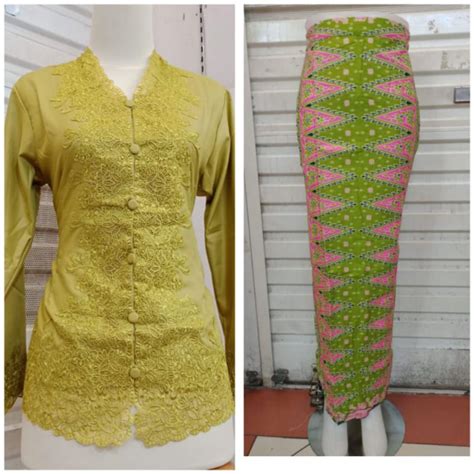 Jual Kebaya Encim Modern Jumbo Lengan Panjang Bordir Flat Kebaya