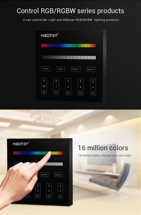 B B Miboxer Zone Rgb Rgbw Smart Panel Remote Controller