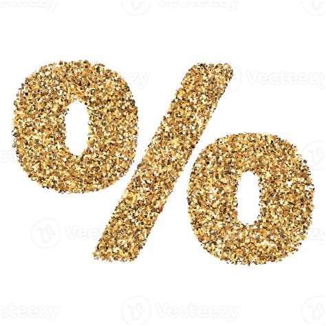 Gold 3d Percent Symbol 46646361 Png