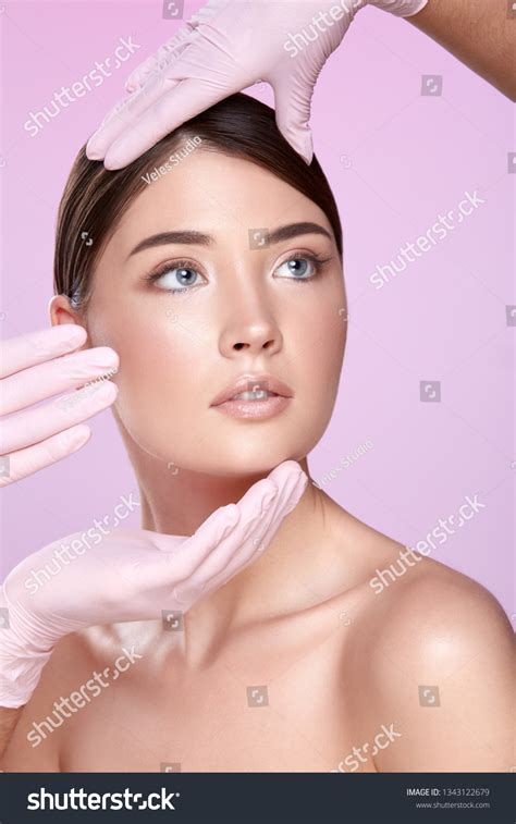 Beautiful Brunette Girl Naked Shoulders Wearing Stock Photo Shutterstock