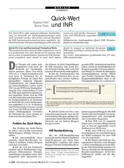 Quick Test Inr Wert Assisted Ambient Inr Wert Aal Akademie Diagnostik