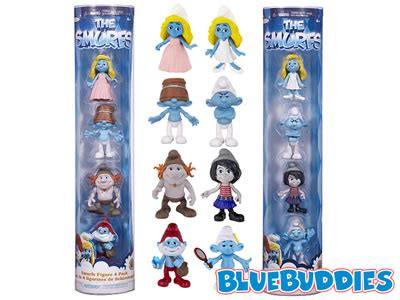 Smurfs Movie Toys Smurf 4 Pack Surprise Pack Jakks Smurf 4 Pack