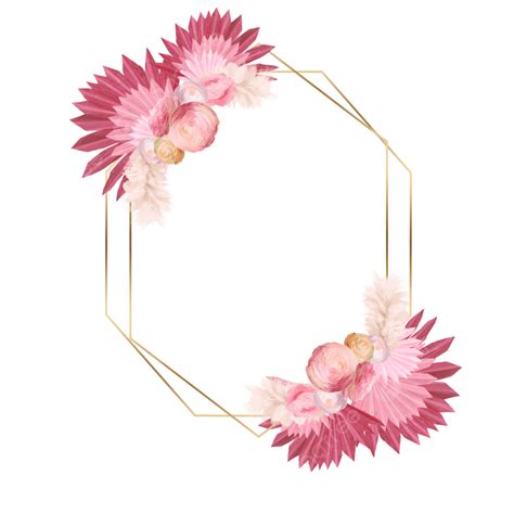 Wedding Floral Borders Png Picture Pink Dry Flower Border Wedding