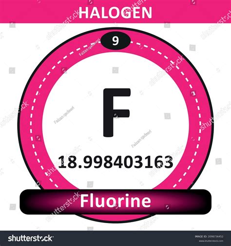 Fluorine Periodic Table Elements Names Symbols 库存矢量图（免版税）2098736452 Shutterstock