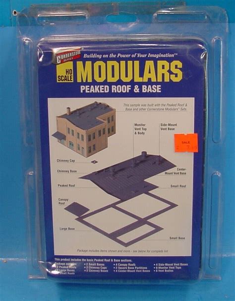 Ho Scale Walthers Cornerstone Modulars 933 3720 Peaked Roof And Base For