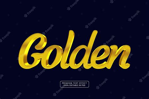 Premium Psd Golden 3d Abstract Psd Text Effect Premium