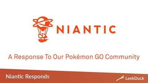 Leek Duck On Twitter Niantic Pens A Response To The Pok Mon Go