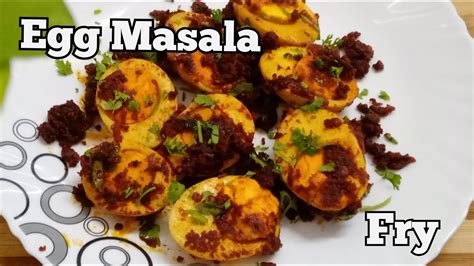 Egg Masala Fry Tawa Fry Simple Side Dish Youtube