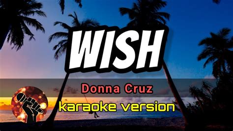 Wish Donna Cruz Karaoke Version Youtube