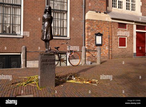 Anne Frank memorial statue - Amsterdam, Netherlands, Europe Stock Photo ...