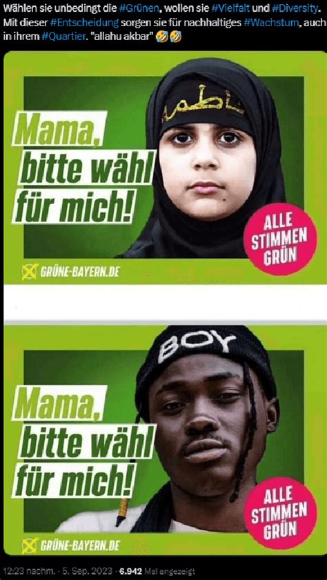 Gr Nen Plakate Mit Migrantenkindern Zur Bayern Wahl Sind Gef Lscht Web De