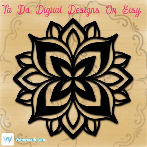 Flower Mandala Svg Flower Stencil Flower Svg Flower Mandala Mandala