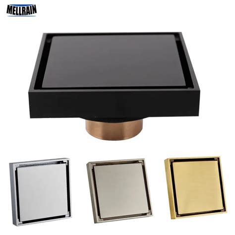 100 Solid Brass Square Bathroom Shower Floor Drain Tile Insert