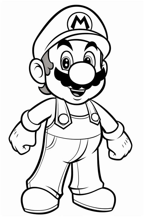 Mario Coloring Page For Kids And Adults Mario Coloring Pages Cute