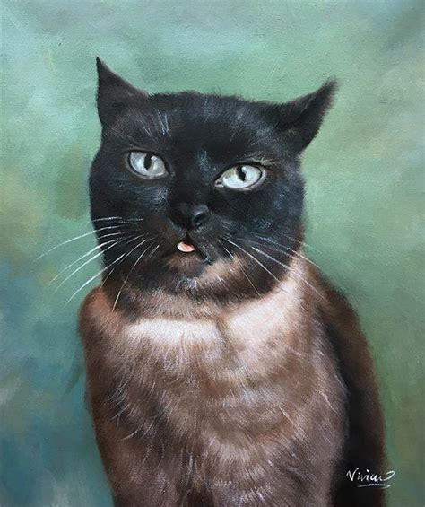 Acrylic Cat Portraits 100 Hand Painted By Real Artists