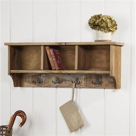 Rustic Natural Wood Wall Mounted Coat Rack Reviews Birch Lane