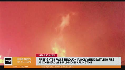 Firefighter Falls Through Floor While Battling Fire At Arlington Commercial Building Youtube