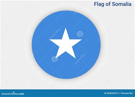 High Detailed Flag Of Somalia National Somalia Flag Africa Stock