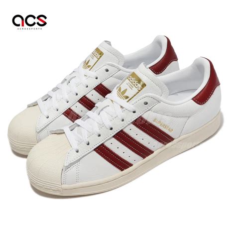 Adidas 休閒鞋 Superstar 男鞋 女鞋 白 酒紅 奶油底 金標 皮革 貝殼頭 愛迪達 Gz1603 休閒鞋 Yahoo奇