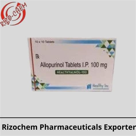 Allofine Allopurinol 100mg Tablet Rizochem Pharmaceuticals