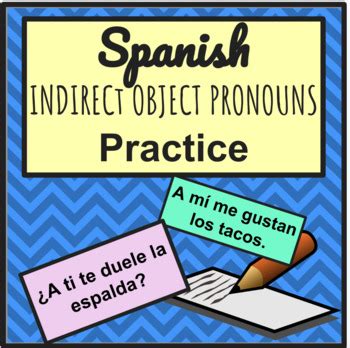 Spanish Indirect Object Pronouns Activity Sheet Key Tpt