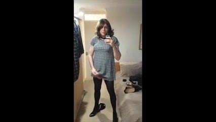 Blue Mini Dress Wank Gay Crossdresser Masturbation Porn XHamster