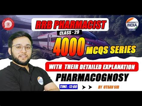 RRB PHARMACIST CLASS 29 Model Pharmacognosy 4000 MCQS SERIES