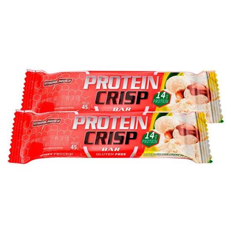 Kit Barra De Prote Na Protein Crisp Bar Integralm Dica Leite Ninho