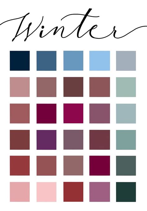 Winter Procreate Color Palette Procreate Swatches Ipad Illustration Procreate Art Ipad Pro