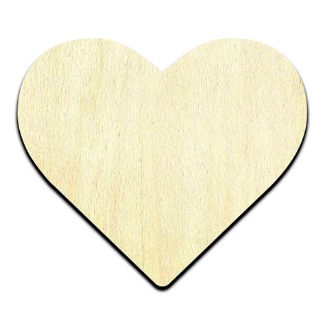 Heart Laser Cut Out Unfinished Wood Shape Craft Supply Etsy