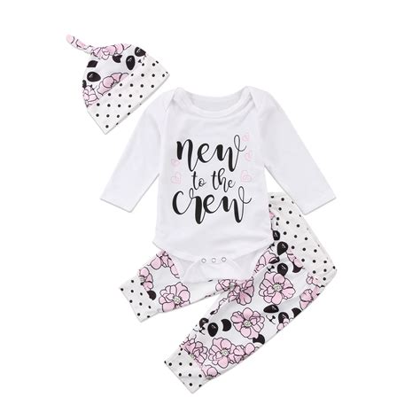 0 18m Bebê Recém nascido Menina Romper Floral Top Manga Comprida Pant