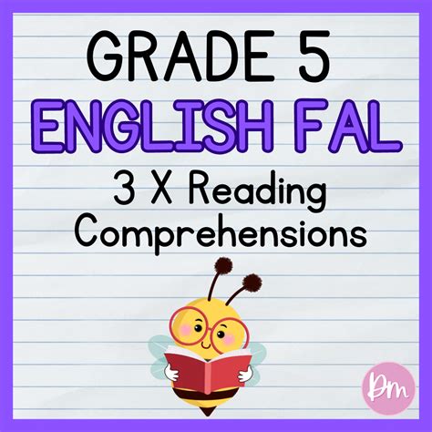 Grade 5 English First Additional Language Reading Comprehensions X3