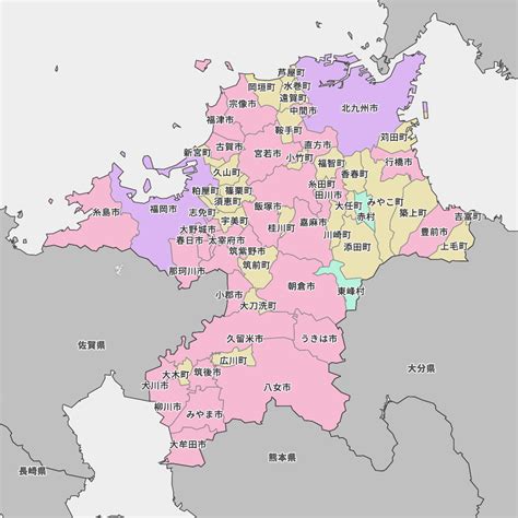 福岡県の地図 Map It マップイット