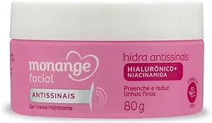 Monange Hidratante Facial Hidra Antissinais Ácido Hialurônico e