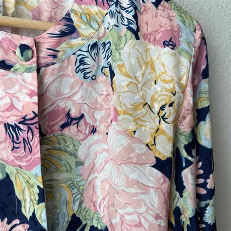 Vintage Floral Satin Blouse Gem