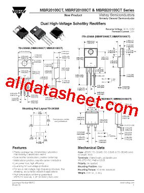 MBR20100CT Datasheet PDF Vishay Siliconix